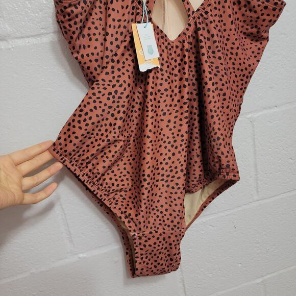 Kona Sol High Coverage One Piece Swimsuit Size 17 - Picture 8 of 11